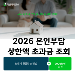 2026 본인부담상한액 초과금 조회|병원비 환급받는 방법 1 본인부담상한액