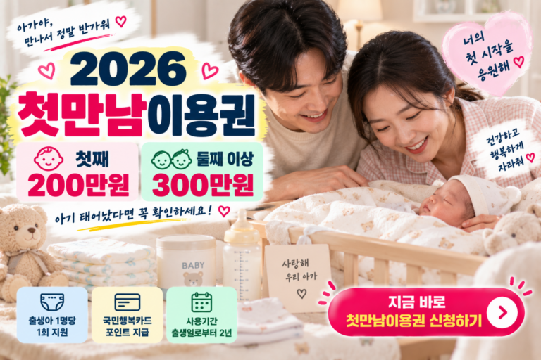 2026 첫만남이용권, 아기와 함께하는 행복 시작 썸네일