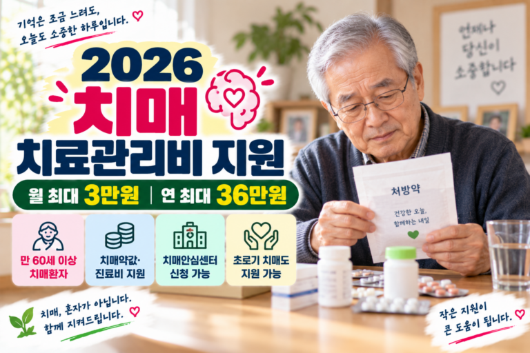 치매 치료관리비 지원 안내 포스터 썸네일