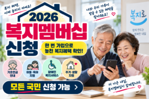 2026 복지멤버십 신청|내가 받을 지원금 자동으로 찾아주는 복지서비스 2 2026 복지멤버십 혜택 안내 썸네일